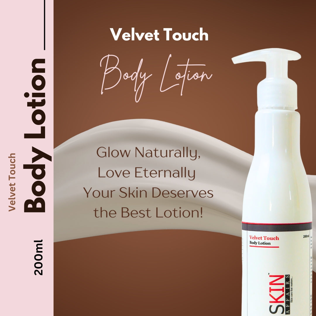 Skin Affairs Velvet Touch Body Lotion for Men & Women - Body lotion for dry skin - Detans, Smooths Rough & Bumpy Skin 200ml