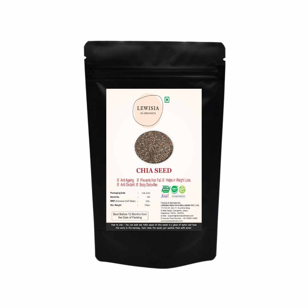 LEWISIA IN ORGANICS CHIA SEEDS (180 GM)
