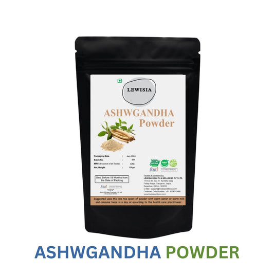 LEWISIA IN ORGANICS ASHWGANDHA ROOT POWDER 100 GM