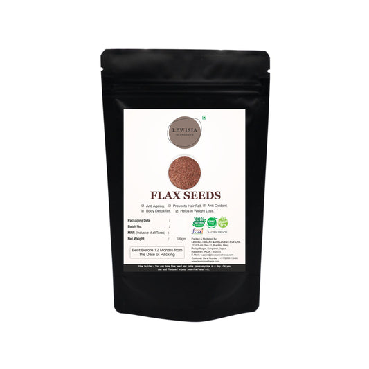 LEWISIA IN ORGANICS  FLAX SEEDS (180 GM)