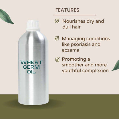 SKIN AFFAIRS ORGANIC COLD PRESSED WHEATGERM OIL FOR HAIR AND SKIN CARE,  (1 LTR. )